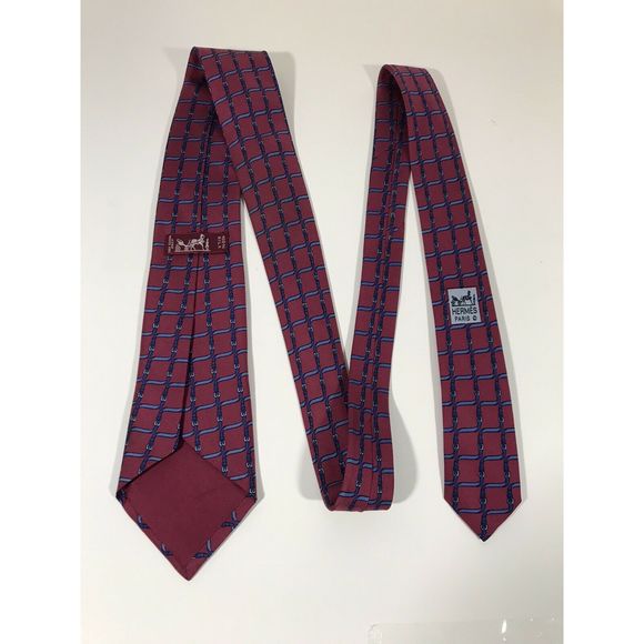 Hermes Paris 7009 TA Neck Tie Made in France - Picture 7 of 7